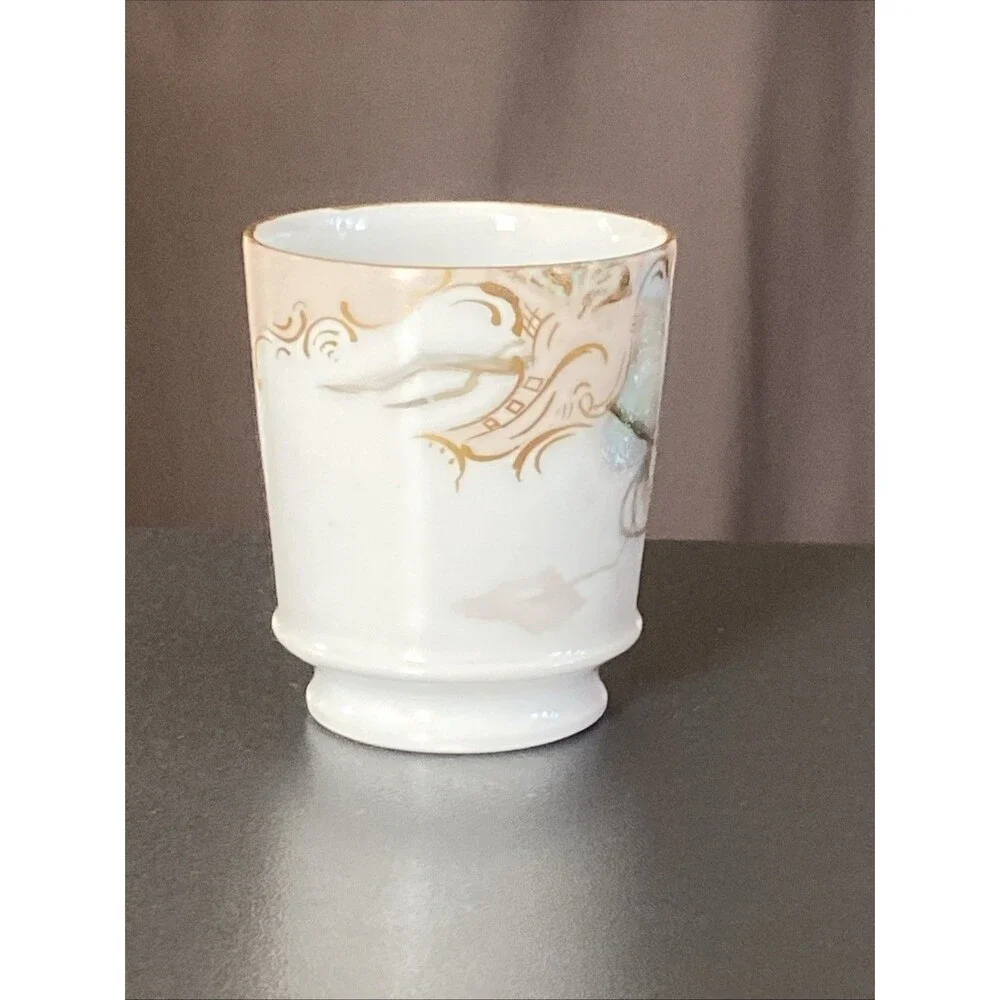 Vintage Toothpick Holder Limoges France Elegant Floral Painted 2.5”